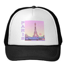 Produits roses de coucher du soleil de Paris Casquette