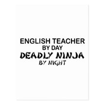 Professeur d'Anglais Ninja mortel Carte Postale