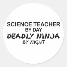 Professeur de Sciences Ninja mortel Autocollant