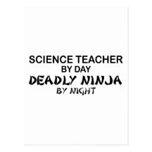 Professeur de Sciences Ninja mortel Carte Postale