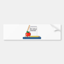 Professeur d'école maternelle (carnet) autocollants pour voiture