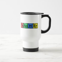 Professeur fait de couleurs d'éléments mugs à café