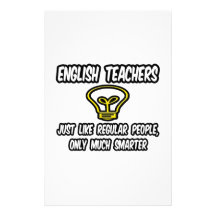 Professeurs d'Anglais… comme les personnes réguliè Papier À Lettre Personnalisé