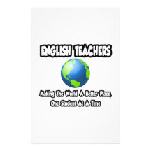 Professeurs d'Anglais… faisant au monde un meilleu Papier À Lettre Personnalisable