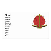Profession avocat modèles de cartes de visite