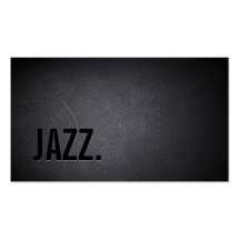 Professional Black Out Jazz Music Business Card