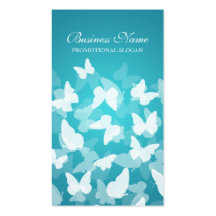 Professionnel bleu de papillons élégants cartes de visite professionnelles