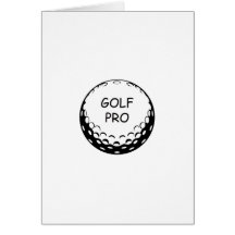 Professionnel de golf carte de vœux