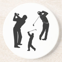 Professionnel de golf dessous de verre