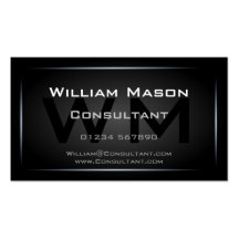 Professionnel de monogramme encadré par noir - car