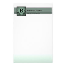 professionnel décoré d'un monogramme papier à lettre