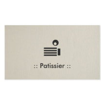Professionnel élégant simple de Patissier Modèles De Cartes De Visite