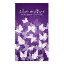 Professionnel pourpre de papillons élégants cartes de visite professionnelles