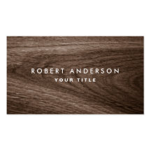 Profil en bois foncé de professionnel de grain carte de visite