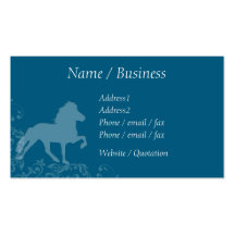 Profil islandais de Flourish de cheval Cartes De Visite Professionnelles