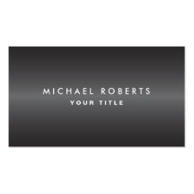 Profil professionnel gris-foncé masculin moderne cartes de visite professionnelles