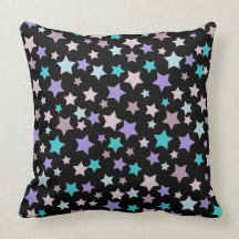 Profil sous convention astérisque pourpre et bleu  coussin