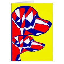 Profils dans le patriotisme cartes de vœux