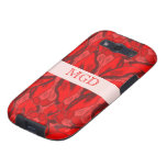 Profusion de Nouveau d'art des tulipes rouges avec Coques Galaxy SIII