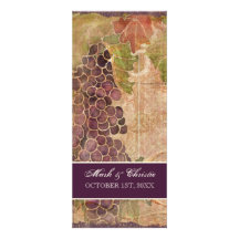Programme âgé de mariage de vignoble de raisin bristol personnalisé