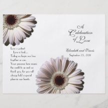 Programme de marguerite de mariage tract customisé