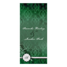 Programme de mariage - damassé vintage élégante de modèle de carte double