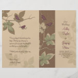 Programme de mariage de automne d'oiseaux et de vi prospectus