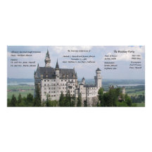 Programme de mariage de château de conte de fées modèle de double carte