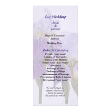 Programme de mariage de couples d'iris de lavande cartes doubles customisables