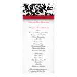 Programme de mariage de plaisir de damassé double carte en  couleur