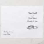 Programme de mariage d'éternité prospectus en couleur