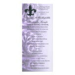PROGRAMME de MARIAGE lilas de "iron fleur de lis" Double Cartes Customisées