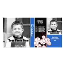 Programme de sport de base-ball photocarte
