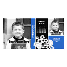 Programme de sport du football cartes avec photo