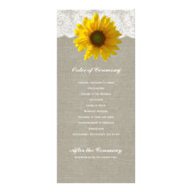 Programme de toile de mariage de dentelle de tourn carte double customisable