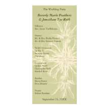 Programme floral olive antique de mariage double carte personnalisée