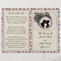 Programme mauve de mariage de vieille dentelle prospectus personnalisés