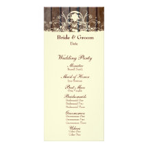 Programme minable de mariage de dentelle de planch cartes doubles