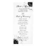 Programme noir et blanc de mariage de tournesol doubles cartes
