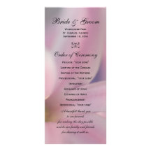 Programme rose de mariage de jacinthe double carte