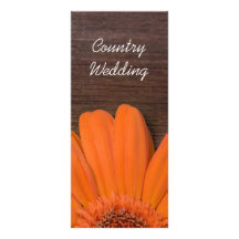 Programme rustique de mariage campagnard de margue carte double