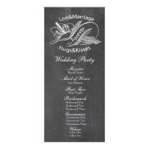 Programme vintage de mariage de colombe de tableau cartes doubles