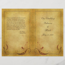 Programme vintage personnalisable de mariage prospectus