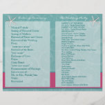 Programmes de cérémonie de mariage de plage d'Aqua Prospectus
