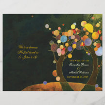 Programmes de cérémonie de mariage de pli de Bi d' Prospectus Customisé