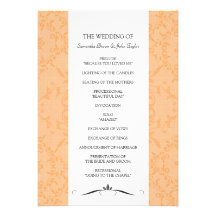 Programmes de cérémonie de mariage faire-part