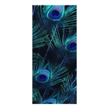 Programmes pourpres de mariage de paon de bleu roy cartes doubles customisables