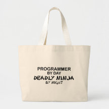 Programmeur Ninja mortel par nuit Sacs En Toile