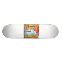 Promenade d'automne plateau de skateboard