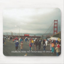 Promenade de pont en porte de Golen Tapis De Souris